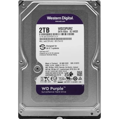 жесткий диск WD Purple 2Tb WD23PURZ Фиолетовый